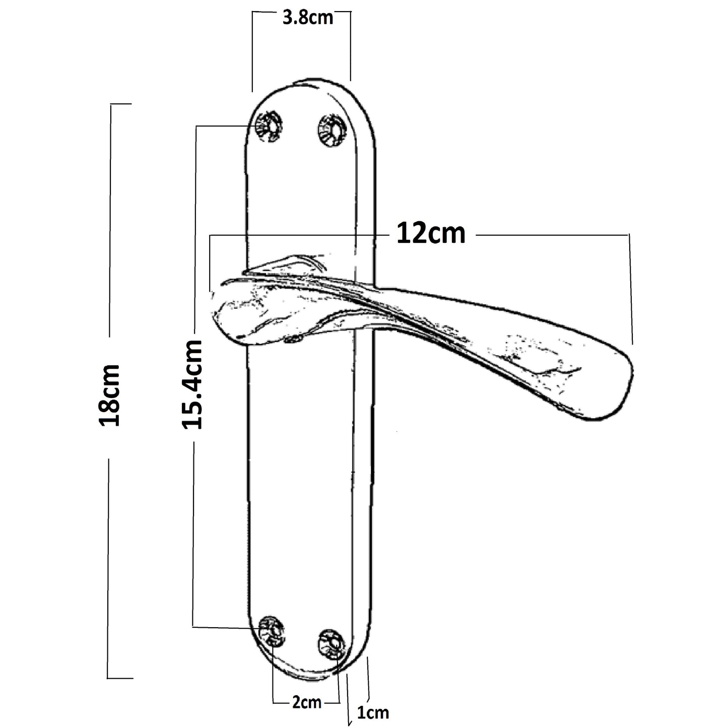 2 Pairs MODERN ARCHED LATCH DOOR HANDLE CHROME - FULL DOOR PACK