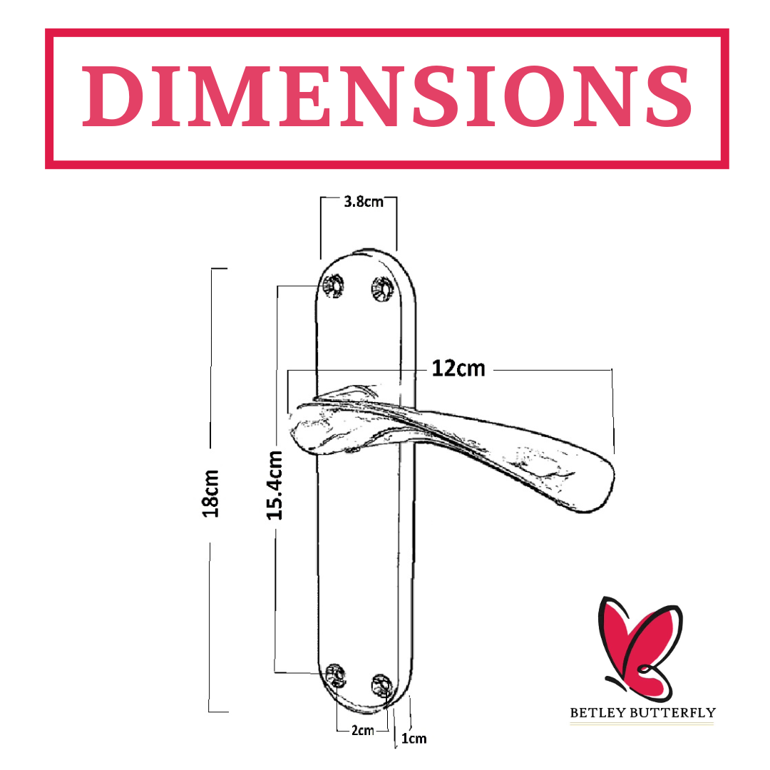 Poignées de porte Monja Astrid à levier arqué, charnières à loquet chromées polies, pack