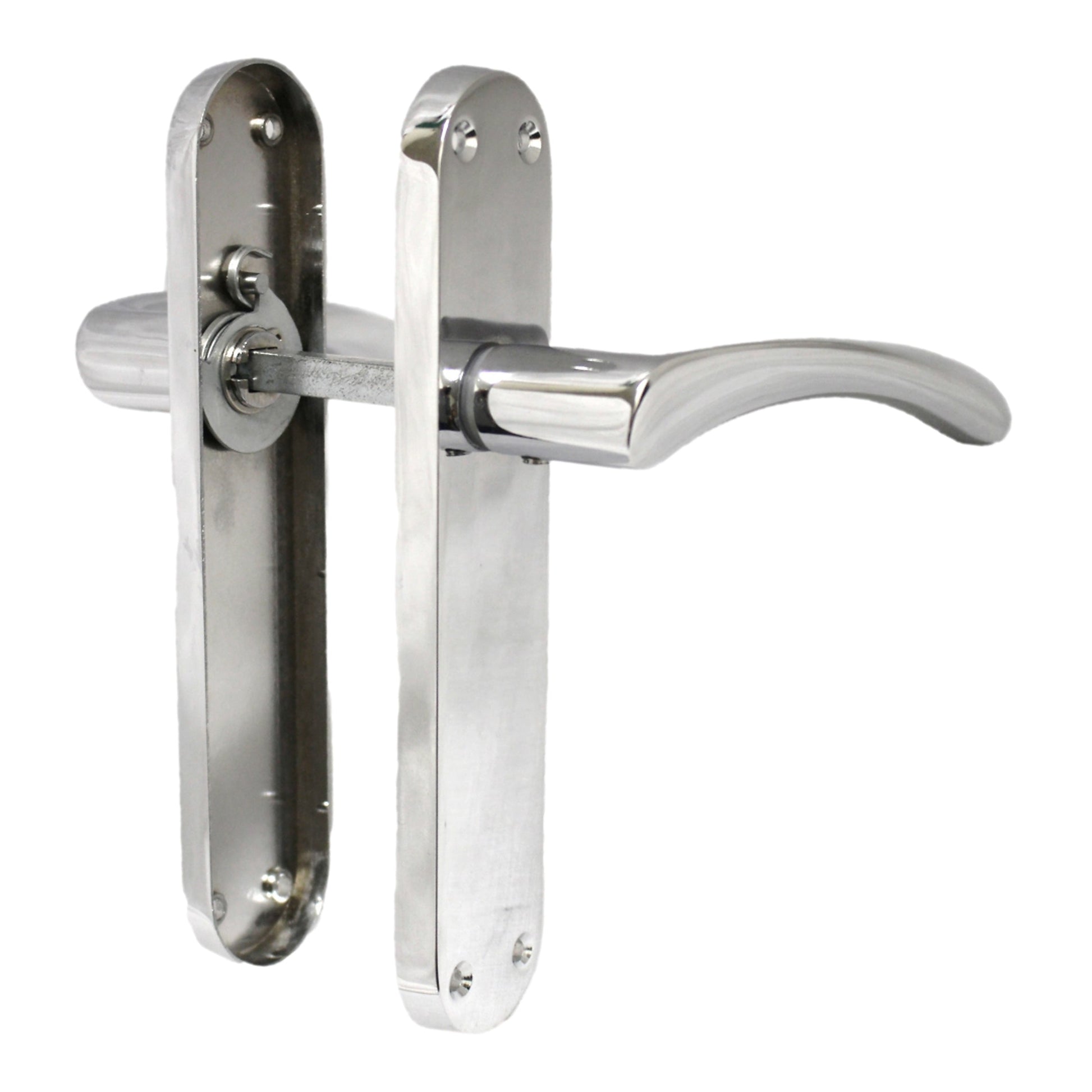 Marketplace JPG companion for Monja Astrid Door Handles Arched Lever Polished Chrome Latch Hinges Pack