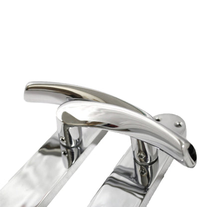 Marketplace JPG companion for Monja Astrid Door Handles Arched Lever Polished Chrome Latch Hinges Pack