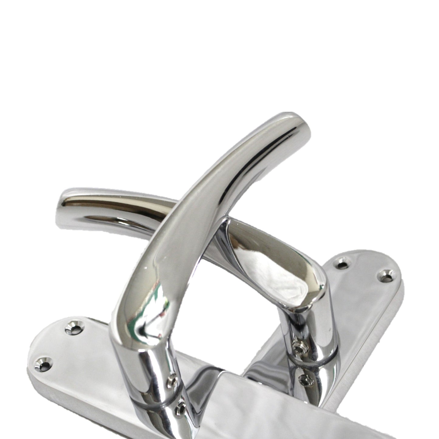 Marketplace JPG companion for Monja Astrid Door Handles Arched Lever Polished Chrome Latch Hinges Pack