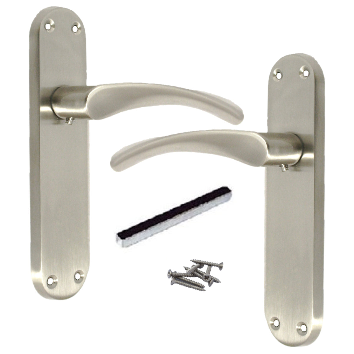 Marketplace JPG companion for Monja Astrid Door Handles Arched Lever Satin Latch