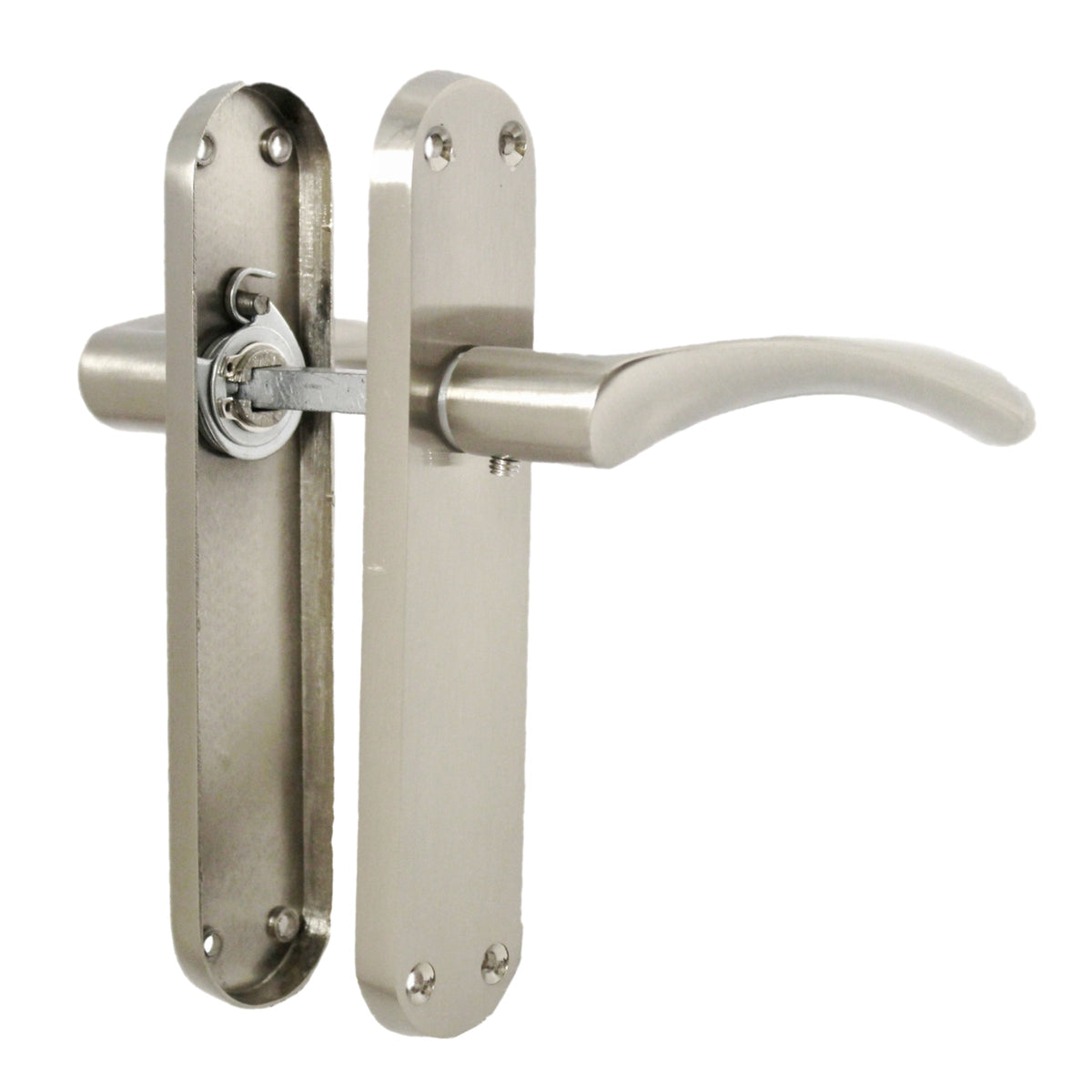 Marketplace JPG companion for Monja Astrid Door Handles Arched Lever Satin Latch Hinges Pack