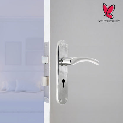 Marketplace JPG companion for Monja Astrid Door Handles Arched Lever Polished Chrome Key Lock