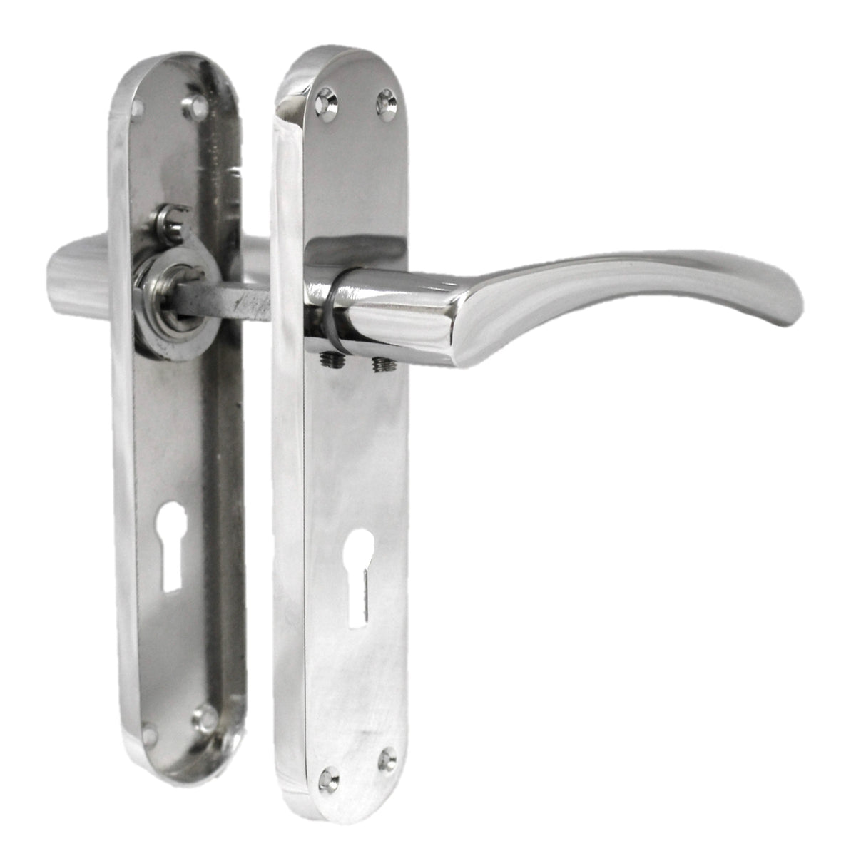 Marketplace JPG companion for Monja Astrid Door Handles Arched Lever Polished Chrome Key Lock