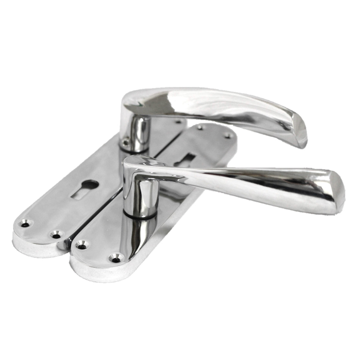 Marketplace JPG companion for Monja Astrid Door Handles Arched Lever Polished Chrome Key Lock