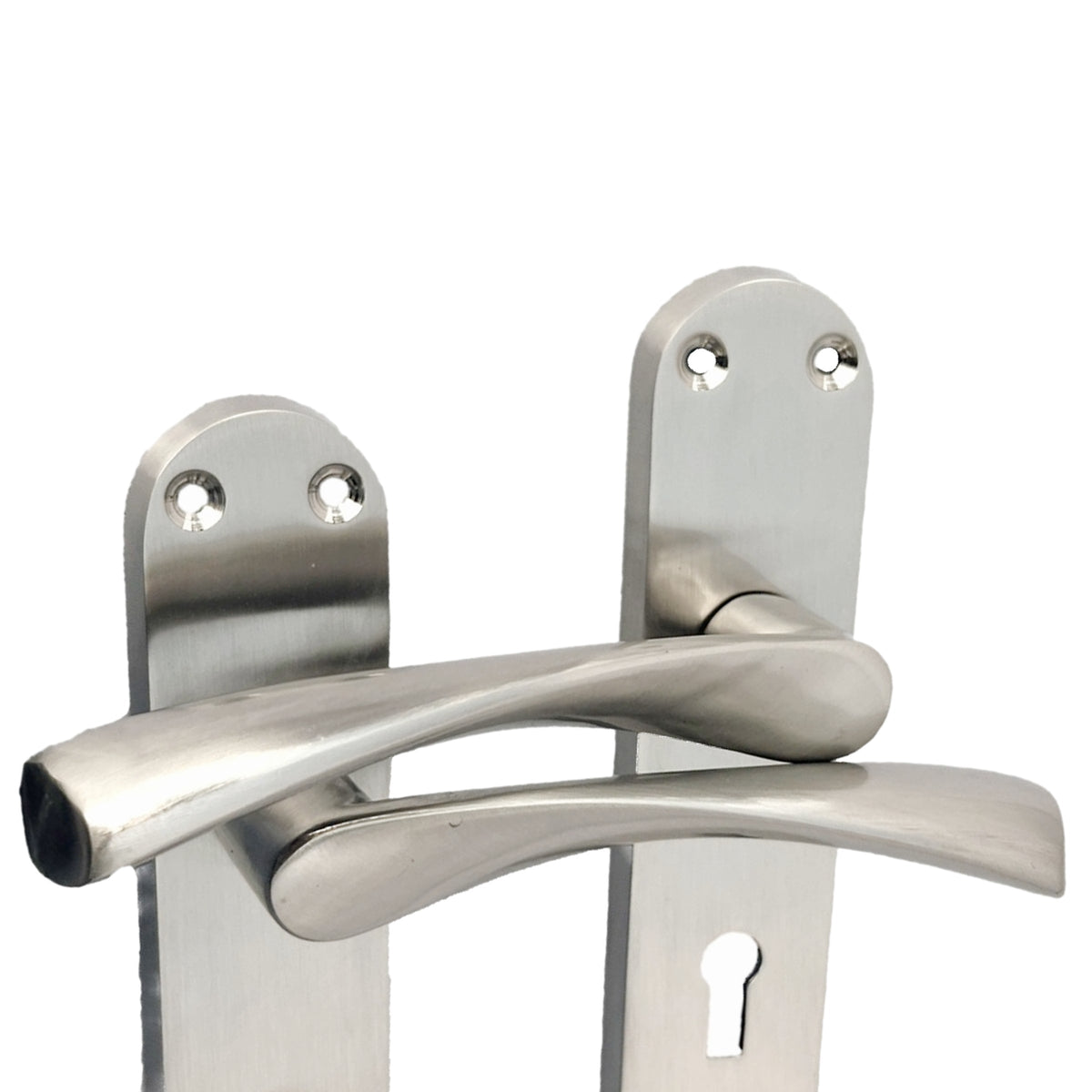 Marketplace JPG companion for Monja Astrid Door Handles Arched Lever Satin Key Lock