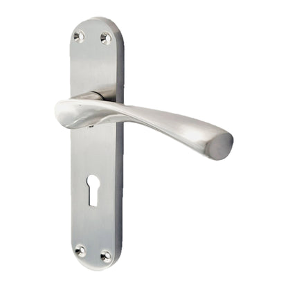 Marketplace JPG companion for Monja Astrid Door Handles Arched Lever Satin Key Lock