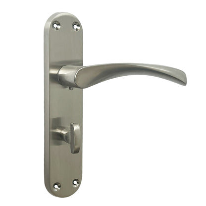 Marketplace JPG companion for Monja Astrid Door Handles Arched Lever Satin Bathroom Lock Pack