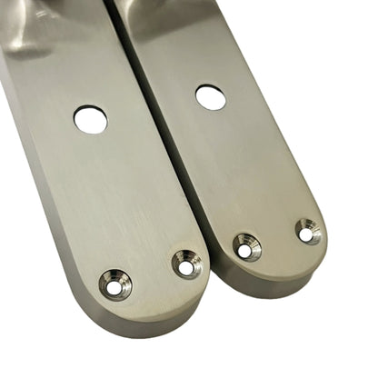 Marketplace JPG companion for Monja Astrid Door Handles Arched Lever Satin Bathroom Lock Pack