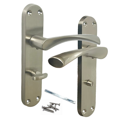 Marketplace JPG companion for Monja Astrid Door Handles Arched Lever Satin Bathroom Lock