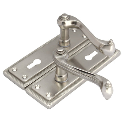 Marketplace JPG companion for Georgian Roped Door Handle Satin, Lock Door Handles Lever Lock Set Hinges Pack - 3"