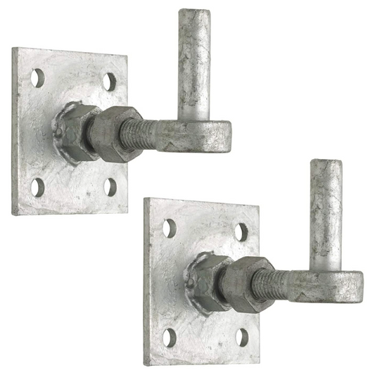 Adjustable Gate 19mm Hook on 100mm (4" x 4") Plate - Stable/Field/Farm