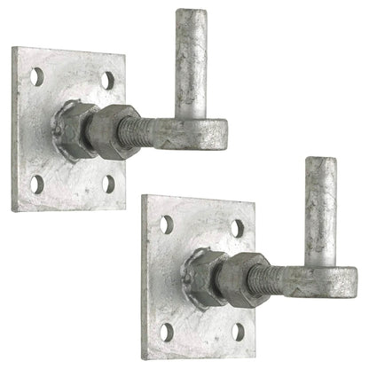 Marketplace JPG companion for Adjustable Gate Hinge 19mm Hook on 100mm (4" x 4") Plate Galvanised - Stable/Field/Farm