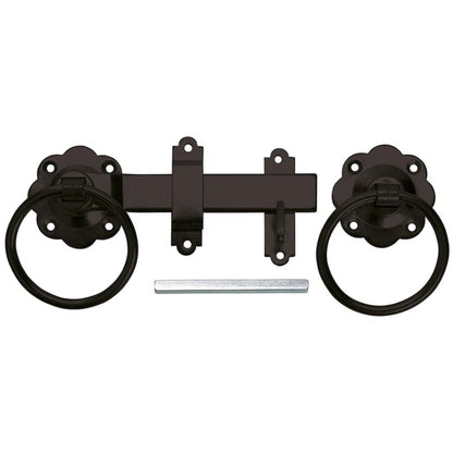 Plain ring-handled gate latch for wooden gates