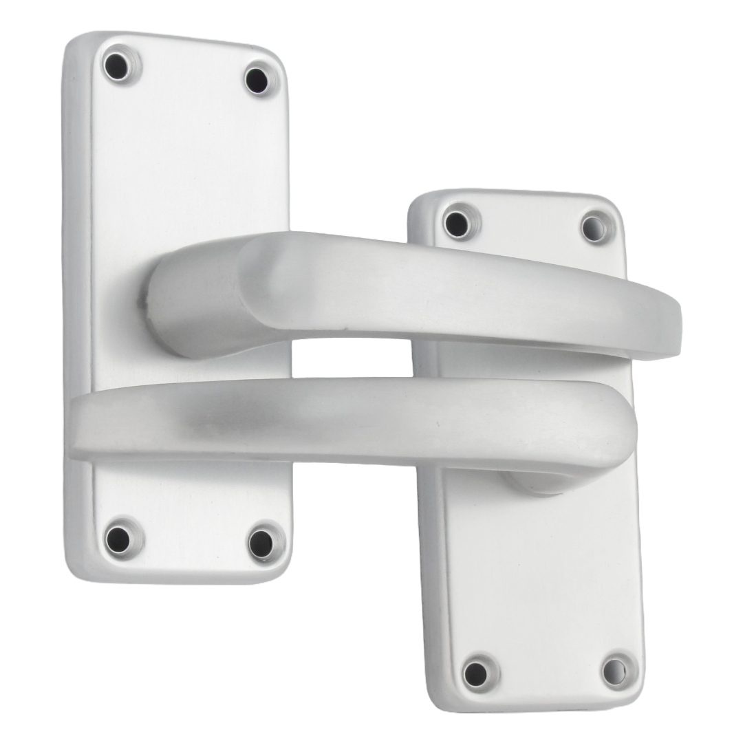 Aluminium Latch Handles Modern Internal Straight Lever Door Handle Pack Satin Silver