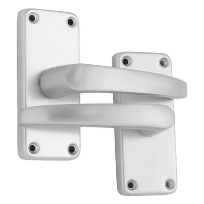 Aluminium Latch Handles Modern Internal Straight Lever Door Handle Pack Satin Silver