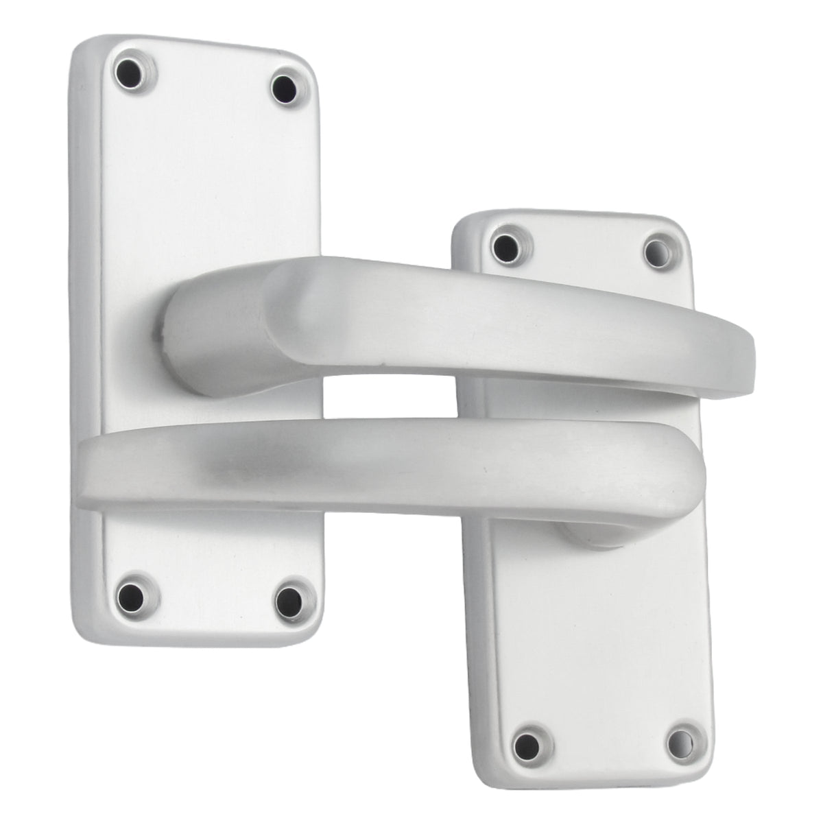 Marketplace JPG companion for Aluminium Latch Handles Modern Internal Straight Lever Door Handle Pack Satin Silver - 7mm