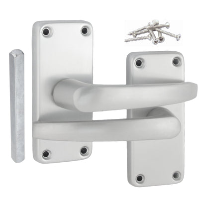 Marketplace JPG companion for Aluminium Latch Handles Modern Internal Straight Lever Door Handle Satin Silver - 7mm