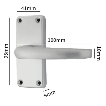 Marketplace JPG companion for Aluminium Latch Handles Modern Internal Straight Lever Door Handle Satin Silver - 7mm
