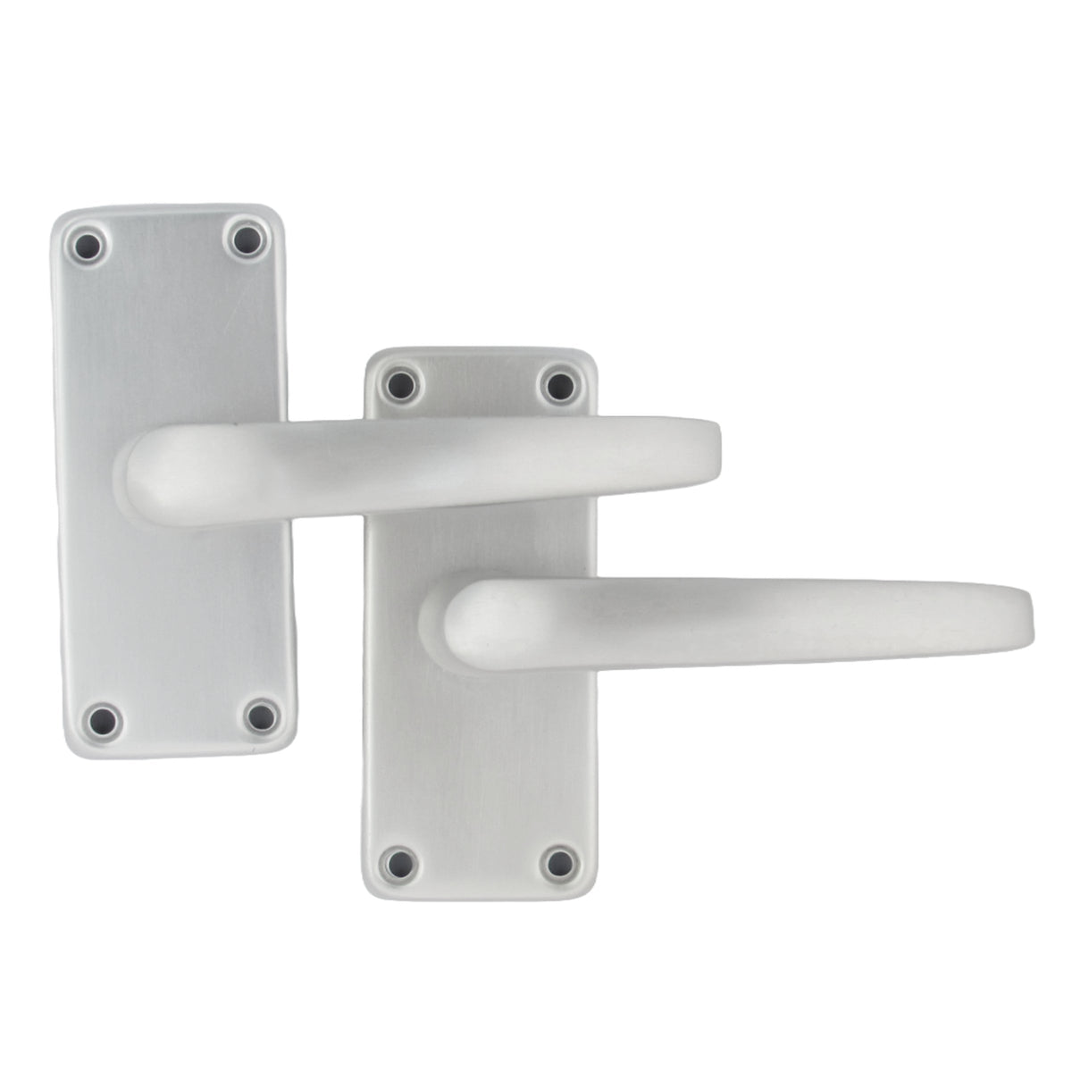 Marketplace JPG companion for Aluminium Latch Handles Modern Internal Straight Lever Door Handle Pack Satin Silver - 7mm