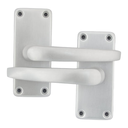 Marketplace JPG companion for Aluminium Latch Handles Modern Internal Straight Lever Door Handle Pack Satin Silver - 7mm