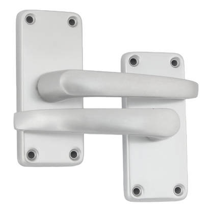Aluminium Latch Handles Modern Internal Straight Lever Door Handle Satin Silver