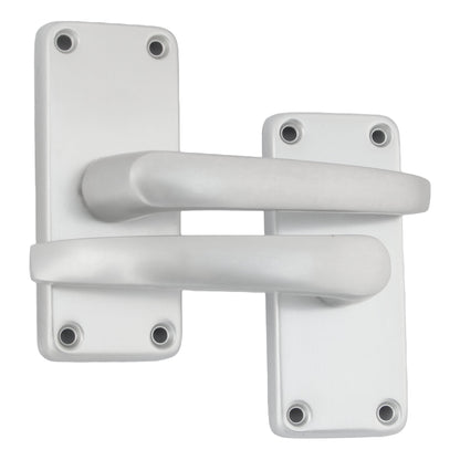 Marketplace JPG companion for Aluminium Latch Handles Modern Internal Straight Lever Door Handle Satin Silver - 7mm