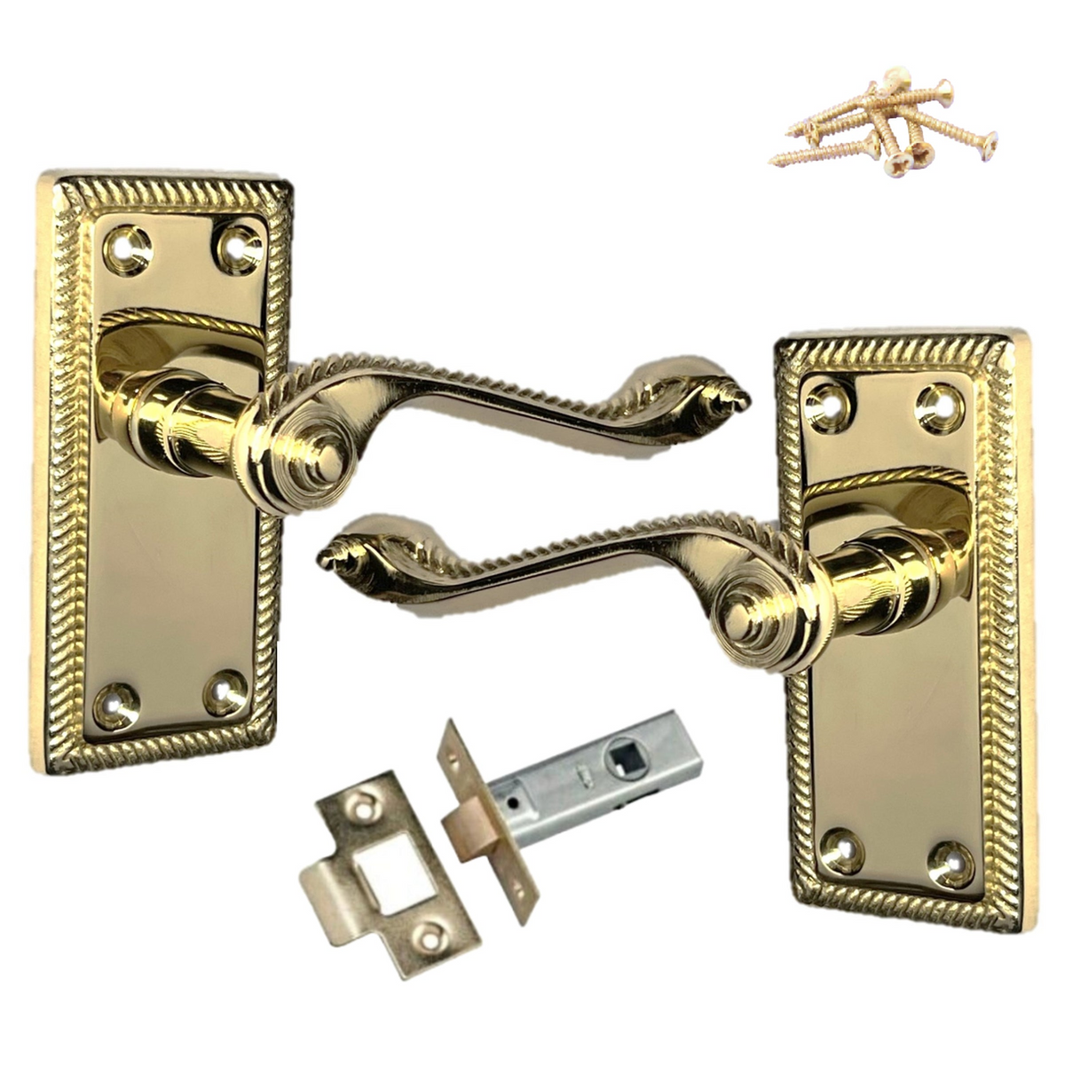 Georgian Handle Latch Door Handles Brass Latch Pack