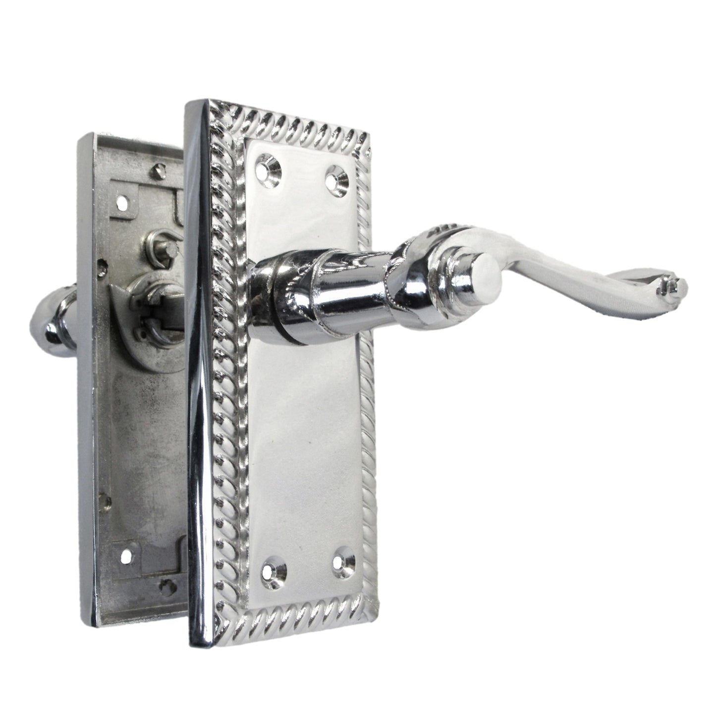 Marketplace JPG companion for Georgian Handle Latch Door Handles Chrome, Pair of 3" Hinges & Latches Pack Sets