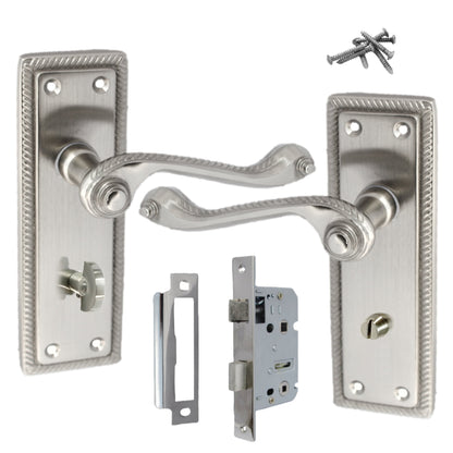 Marketplace JPG companion for Georgian Satin Bathroom Door Handles with Lock