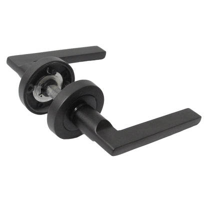 Marketplace JPG companion for UNO Door Handle Modern Matt Black Lever on Rose Internal Internal Handles + 64mm Latch
