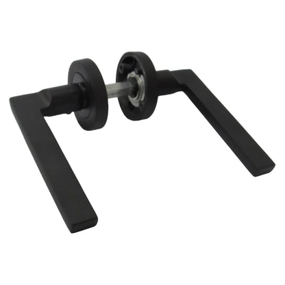Marketplace JPG companion for UNO Door Handle Modern Matt Black Lever on Rose Internal Internal Handles + 64mm Latch