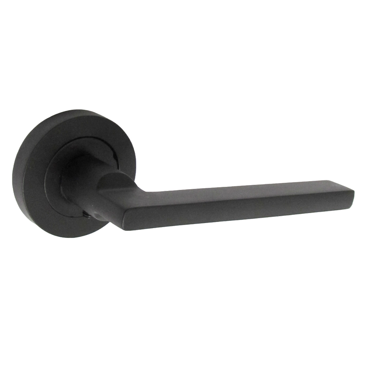 Marketplace JPG companion for UNO Door Handle Modern Matt Black Lever on Rose Internal Internal Handles + 64mm Latch