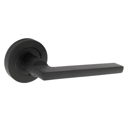 Marketplace JPG companion for UNO Door Handle Modern Matt Black Lever on Rose Internal Internal Handles + 64mm Latch