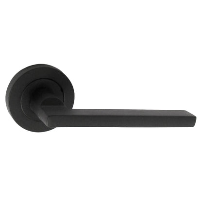 Marketplace JPG companion for UNO Door Handle Modern Matt Black Lever on Rose Internal Internal Handles + 64mm Latch