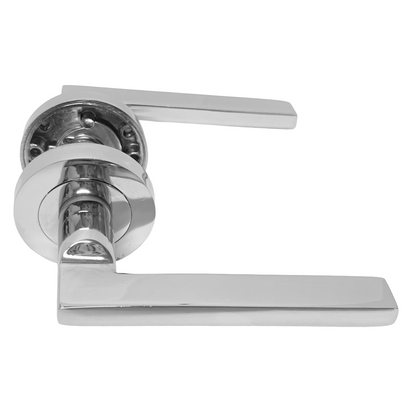 UNO Door Handle Modern Chrome Lever on Rose Internal Handles + 64mm Latch & Hinges
