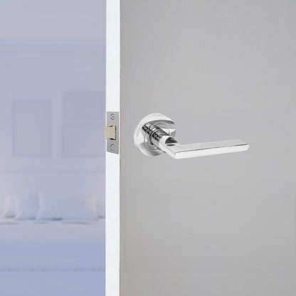 Marketplace JPG companion for UNO Door Handle Modern Chrome Lever on Rose Internal Door Handles + 64mm Latch