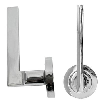 Marketplace JPG companion for UNO Door Handle Modern Chrome Lever on Rose Internal Handles + 64mm Latch & Hinges