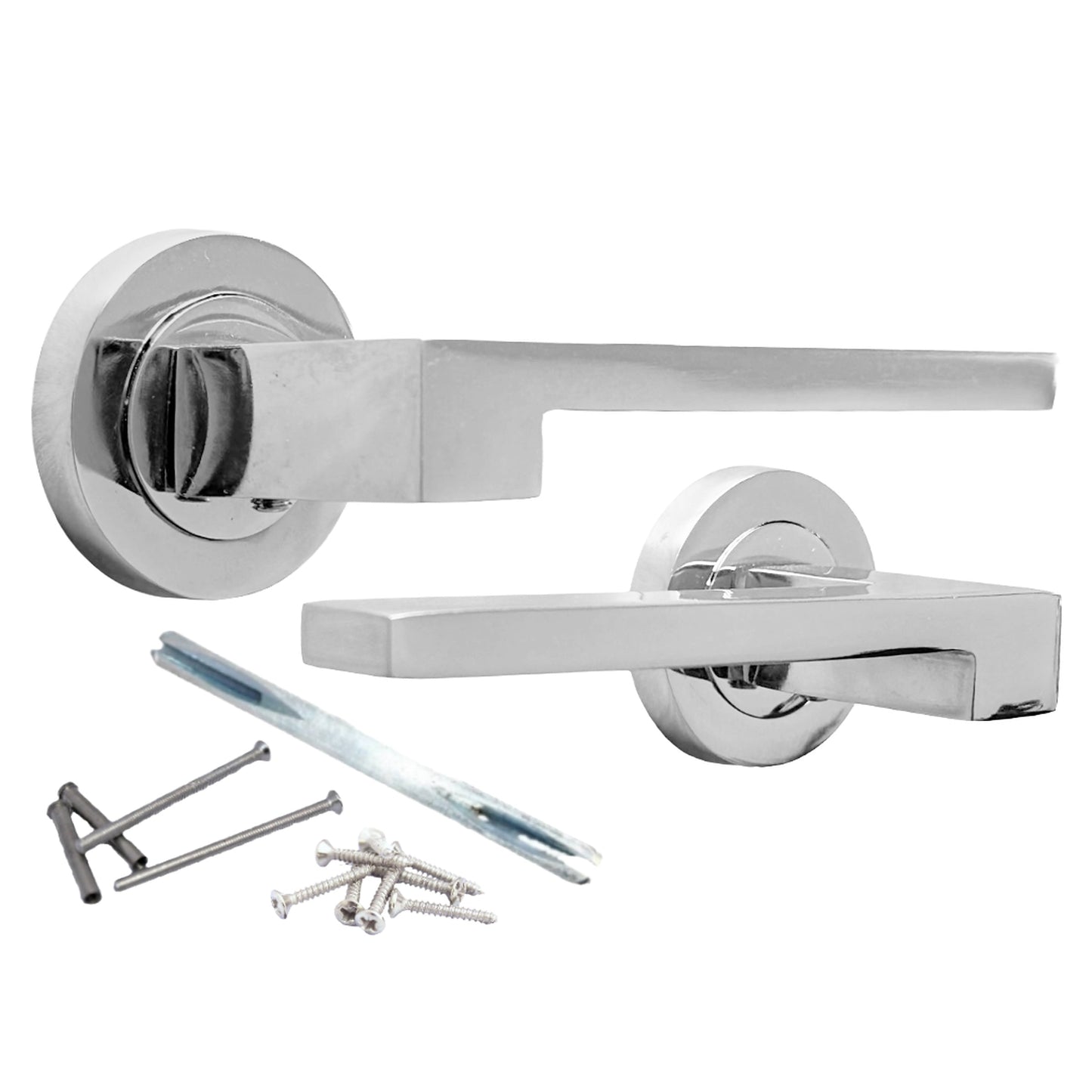 Marketplace JPG companion for UNO-3 Door Handle Modern Polished Chrome Lever on Rose Internal Latch Door Handles