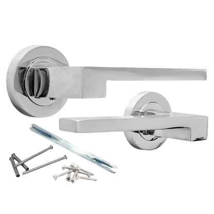 Marketplace JPG companion for UNO-3 Door Handle Modern Polished Chrome Lever on Rose Internal Latch Door Handles