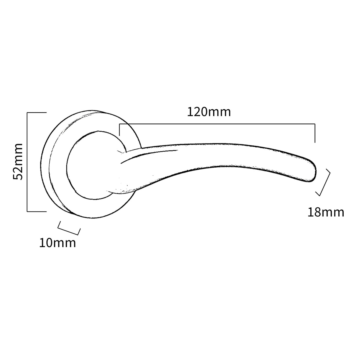 Marketplace JPG companion for Zena Door Handle Lock Key Set Modern Chrome Lever on Rose Internal Escutcheon