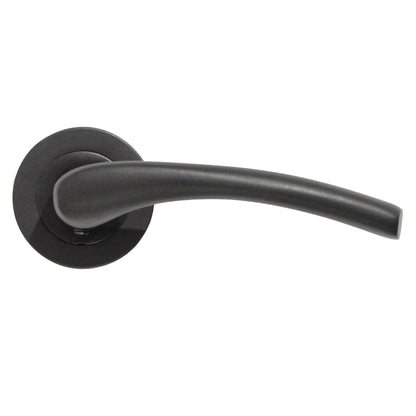 Marketplace JPG companion for Zena Door Handle Bathroom Set Modern Design Matt Black Lever on Rose Internal Thumb Turn