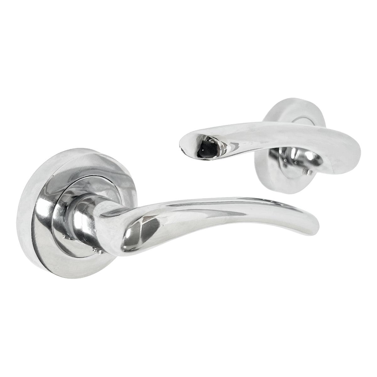 Marketplace JPG companion for Zena Door Handle Modern Design Chrome Lever on Rose Internal Latch Handles