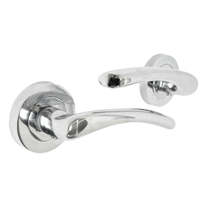 Marketplace JPG companion for Zena Door Handle Modern Design Chrome Lever on Rose Internal + Latch