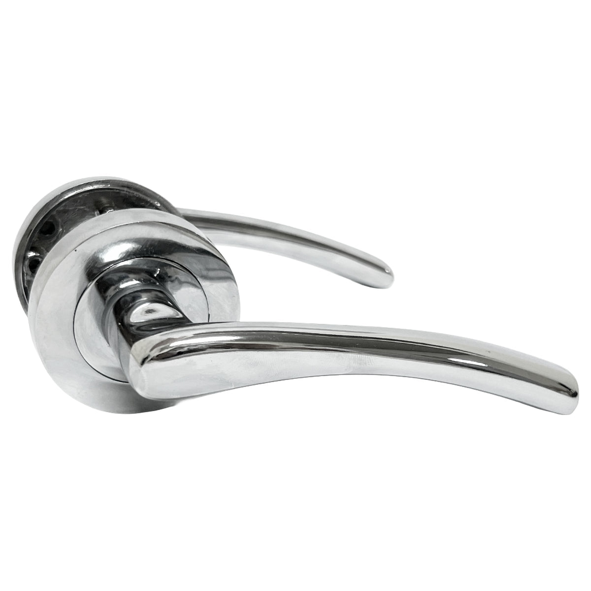 Marketplace JPG companion for Zena Door Handle Lock Key Set Modern Chrome Lever on Rose Internal Escutcheon