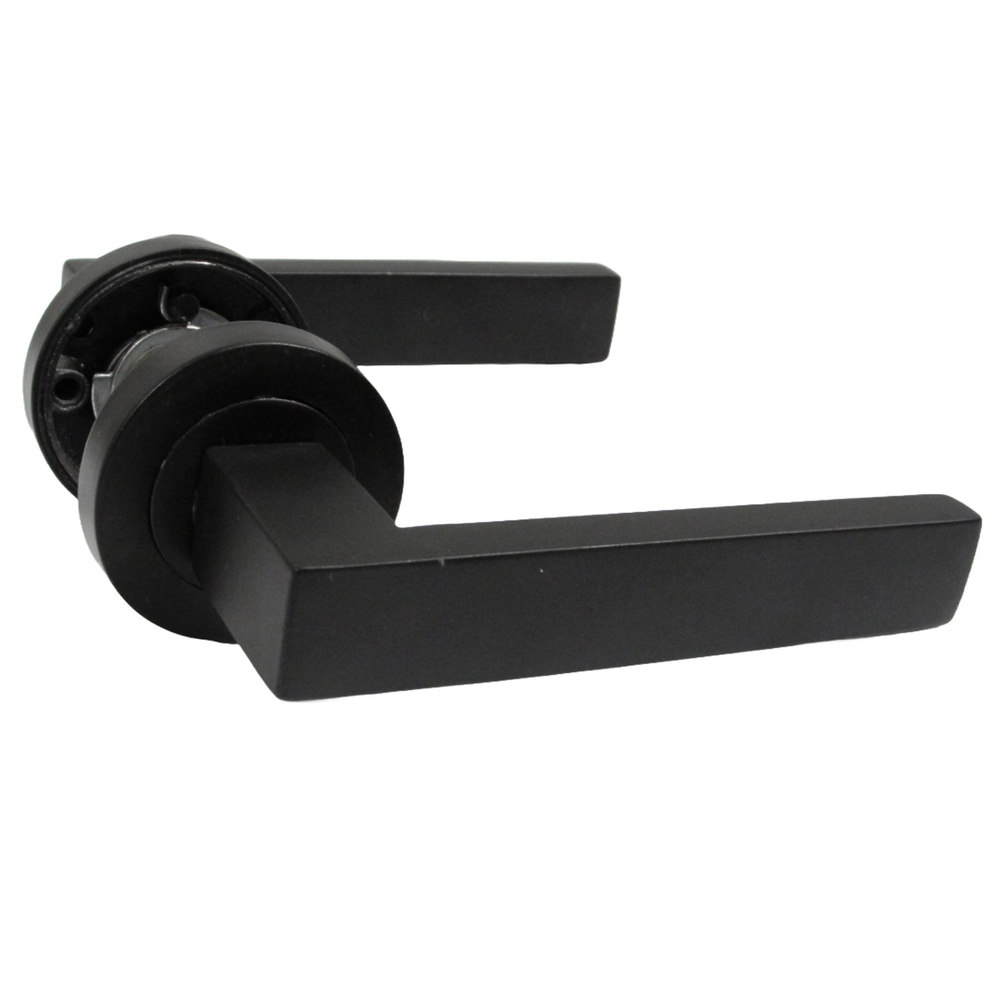 Marketplace JPG companion for Cafri Door Handle Modern Matt Black Rectangular Lever on Rose Internal Latch Handles