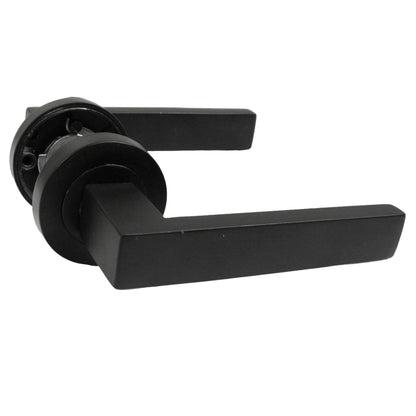 Marketplace JPG companion for Cafri Door Handle Modern Matt Black Rectangular Lever on Rose Internal Latch Handles