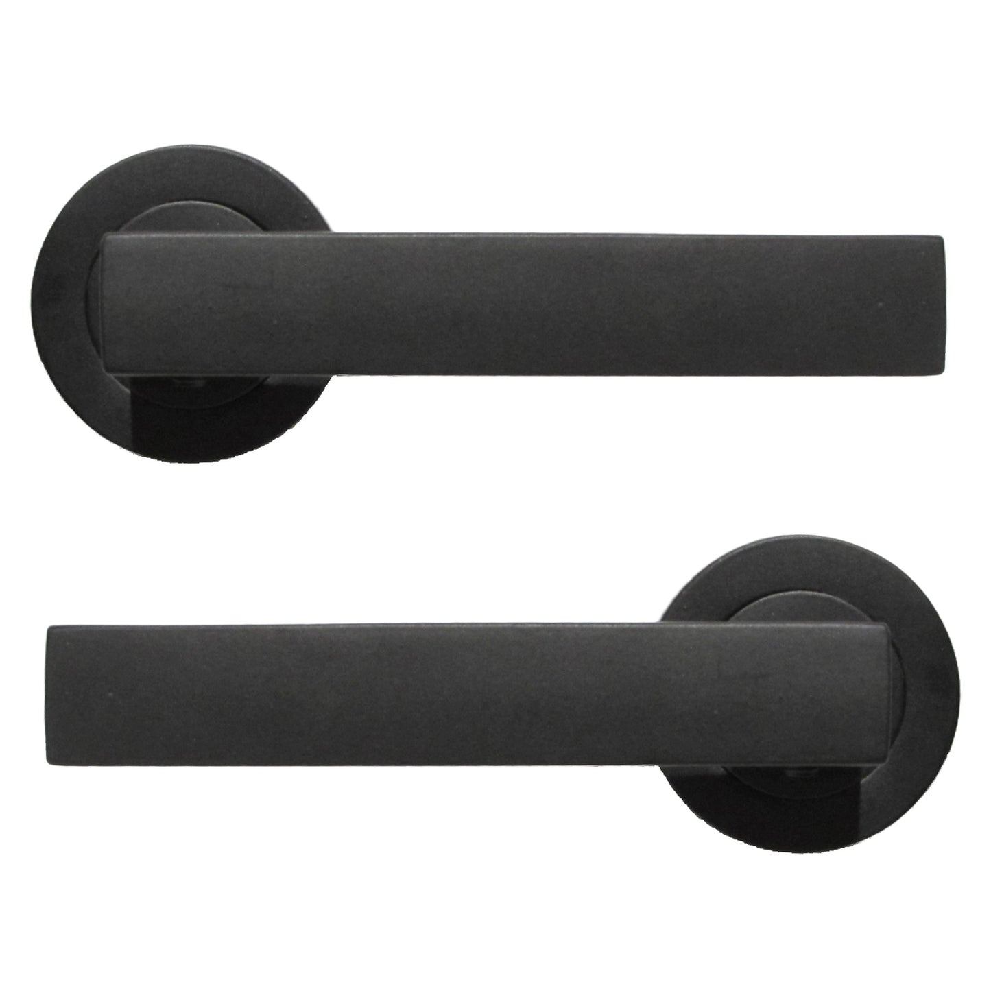 Marketplace JPG companion for Cafri Door Handle Modern Matt Black Rectangular Lever on Rose Internal Latch Handles