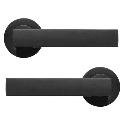 Marketplace JPG companion for Cafri Door Handle Modern Matt Black Rectangular Lever on Rose Internal Latch Handles